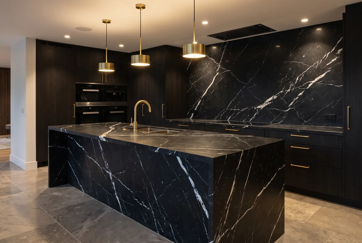 Kitchen · black marble — flexible ceramic