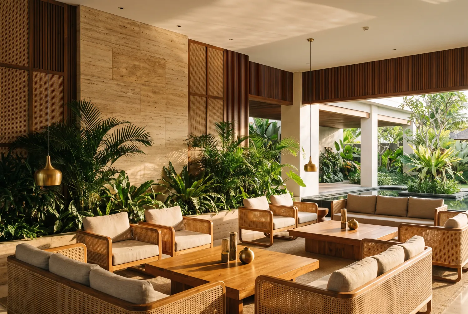 Lobby · travertine — flexible ceramic