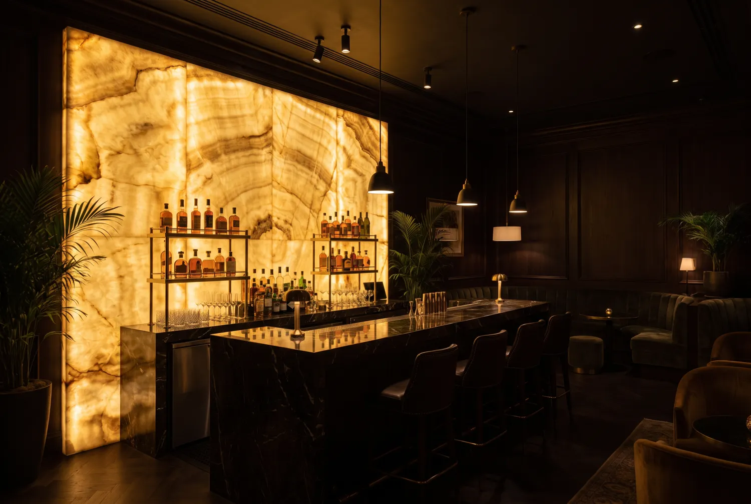 Bar · amber onyx — flexible ceramic