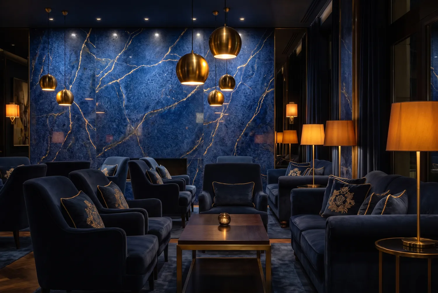 Lounge · lapis blue — flexible ceramic