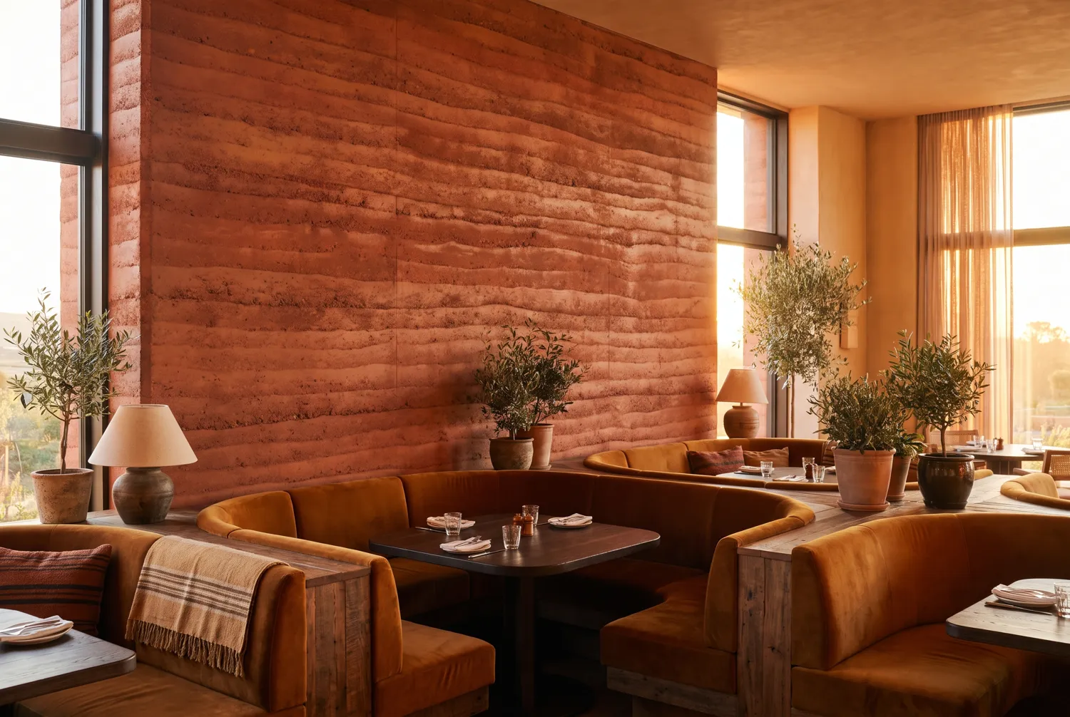 Restaurant · terracotta — flexible ceramic