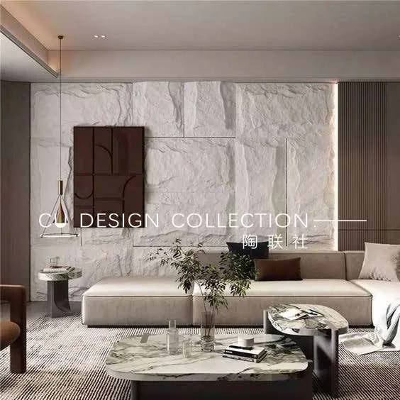 PU stone in a finished interior