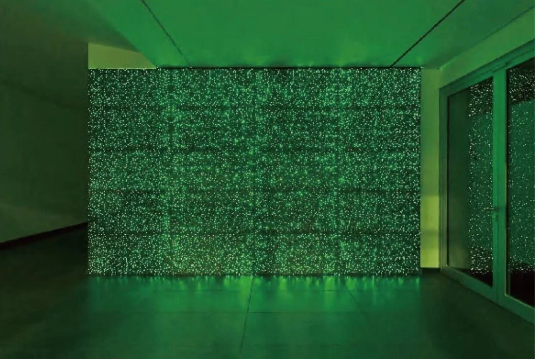 Translucent concrete in a finished interior